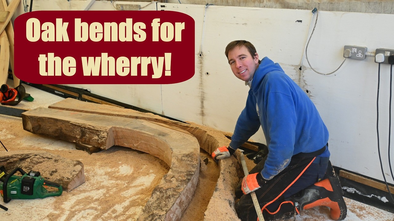 Huge oak bends for a 54-foot Trading Wherry - Making the stem (Part1) - Building Lady Garnet - Ep 27