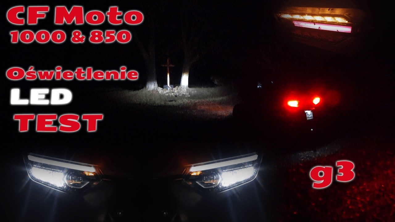 Oświetlenie CF Moto 1000 G3 – czy te lampy naprawdę robią robotę ? | jazda w nocy | test świateł LED