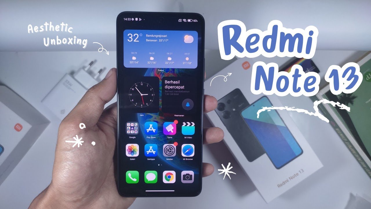 Redmi Note 13 aesthetic unboxing + setup + camera test