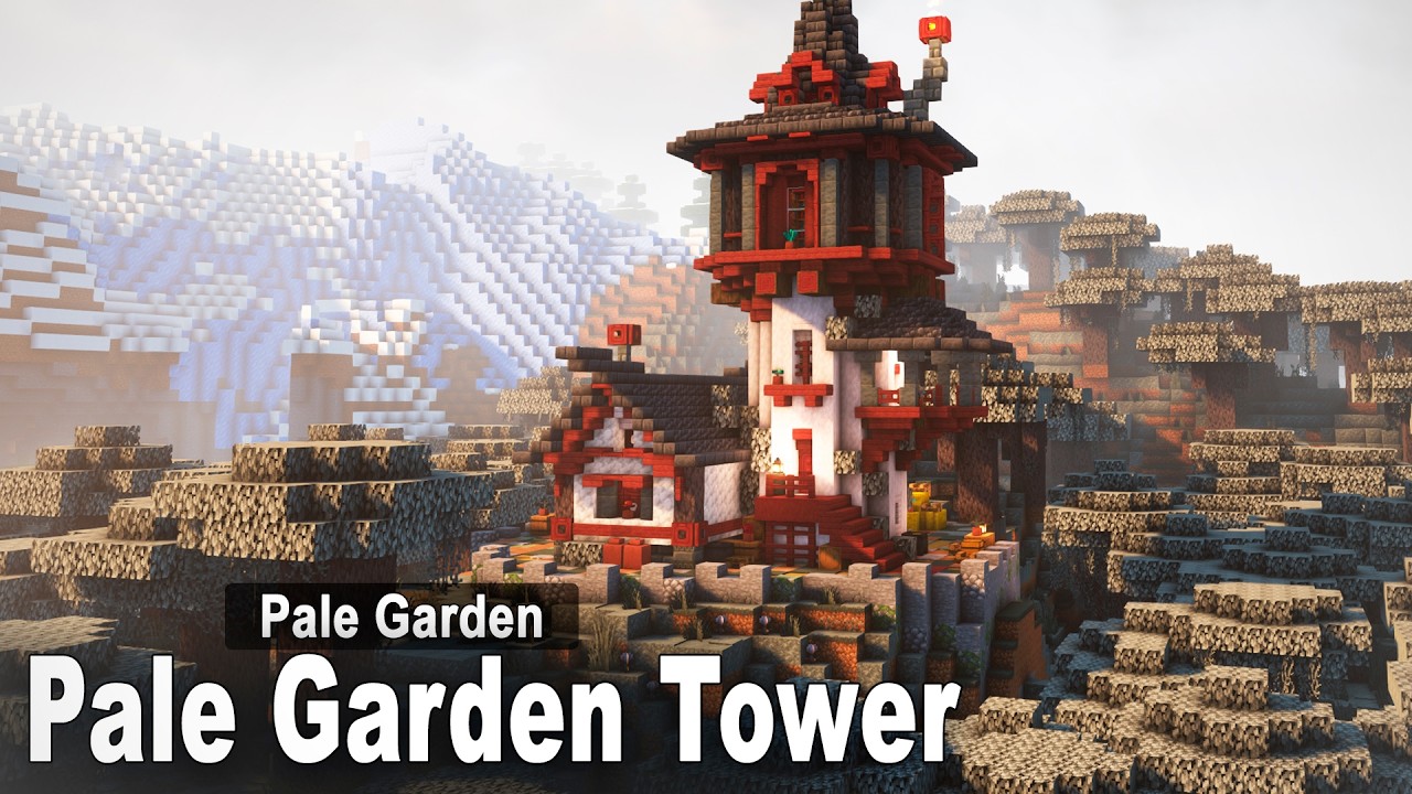 Minecraft: How to build a Pale Garden Tower | Easy Tutorial