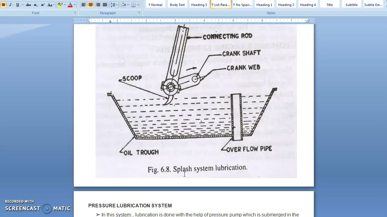 6TH | MECH | AUTOMOBILE | CH 04 | LECT 05 |  Describe the lubrication System of I C  engine