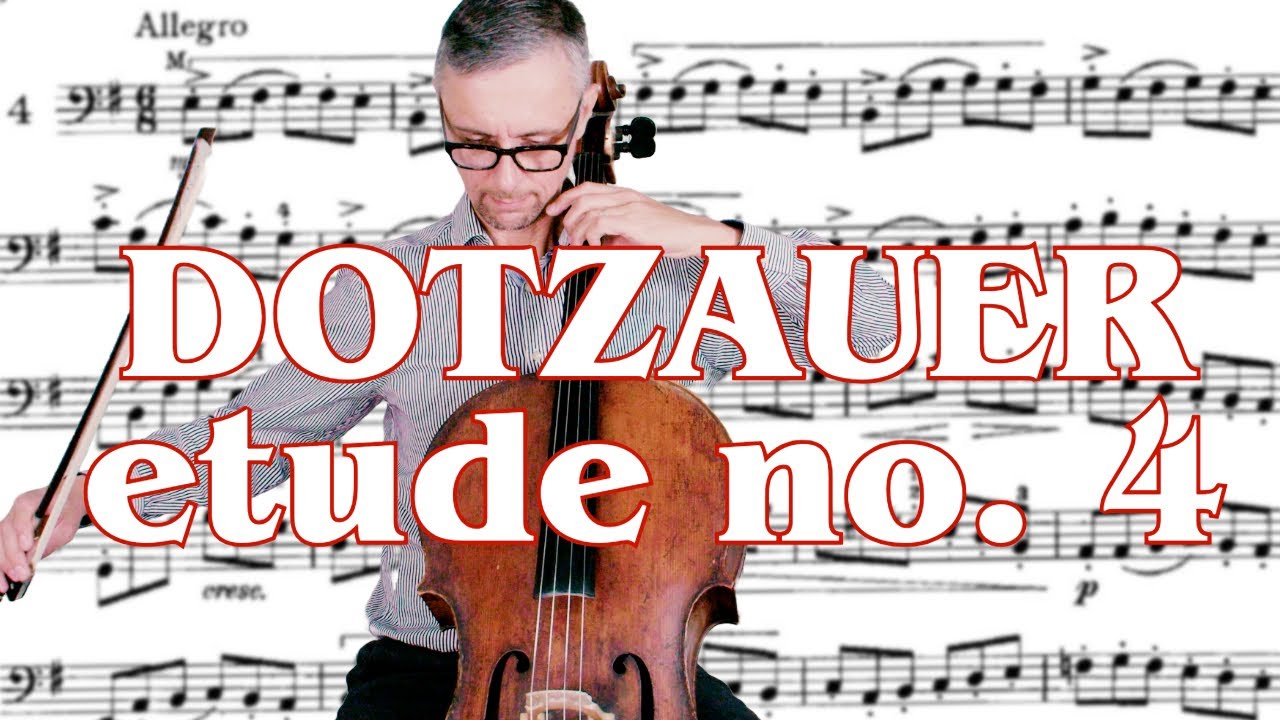 Dotzauer Cello Etude No. 4 from 113 Exercises Book 1| Fast and Slow Tempo | Schroeder No. 33