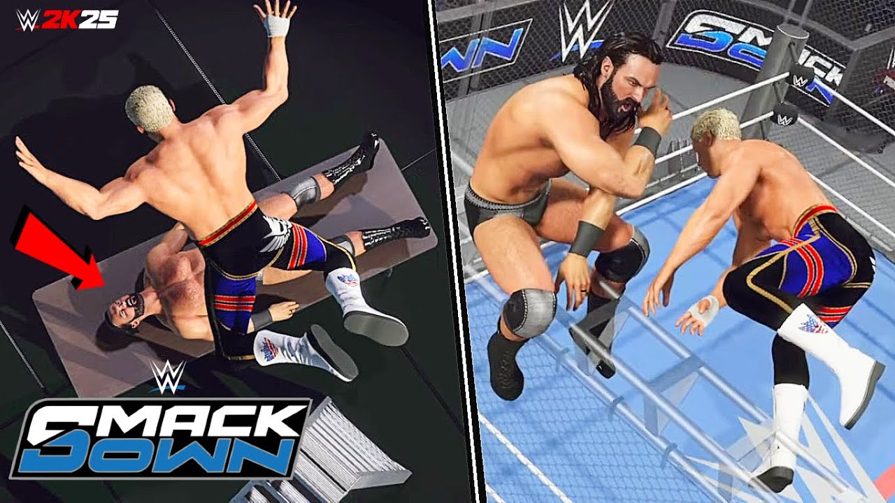 WWE 2K25: Cody Rhodes vs Drew McIntyre - Three Stages of Hell | SmackDown 09/01/26 Highlights!