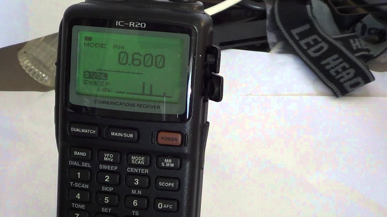 Icom IC R20 - Band Scope Operation