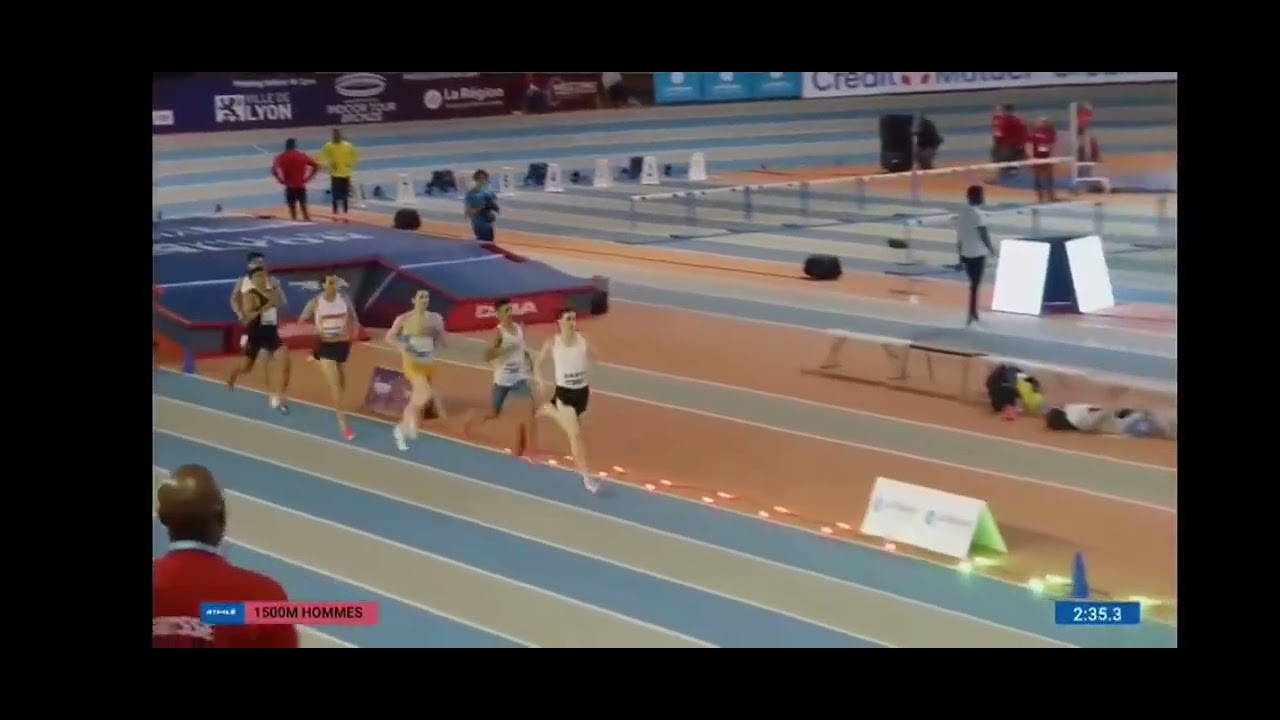 Buena marca de uruguayo Valentín Soca en 1500m indoor en Lyon: 3.36,81 (24/ene/2026 - Francia)