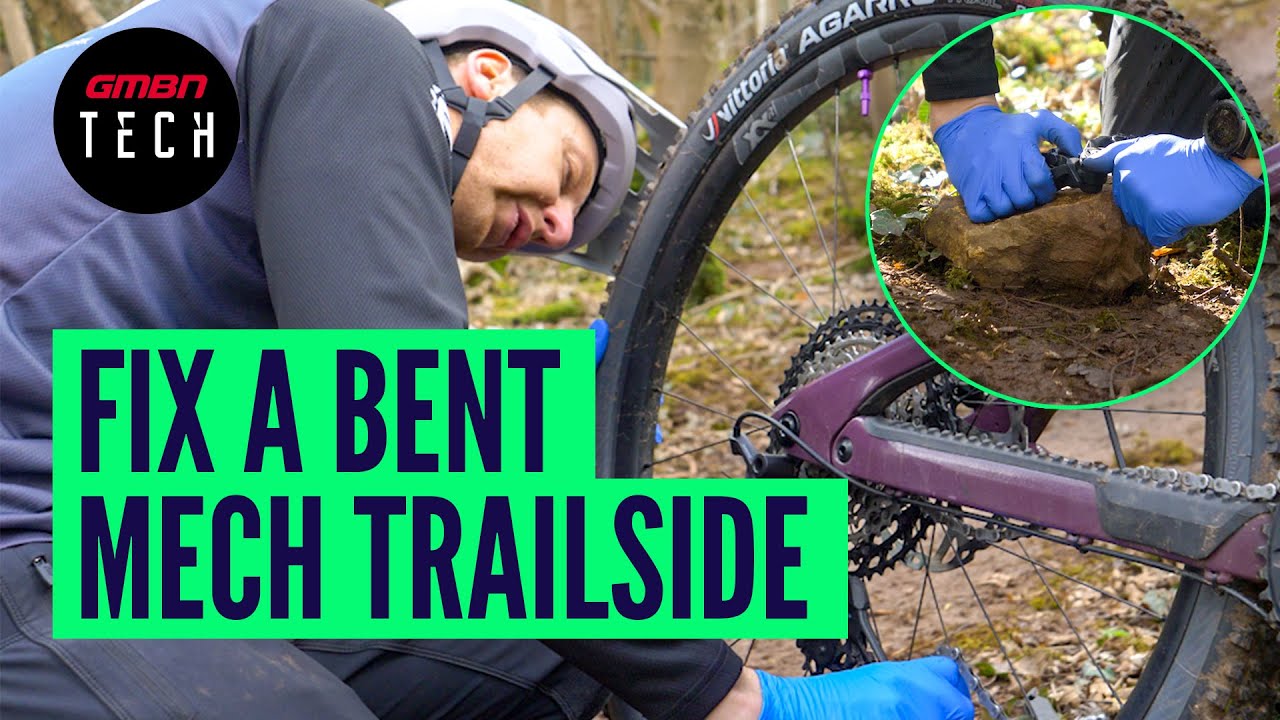 How To Fix A Bent Rear Mech | Mountain Bike Trailside Repair