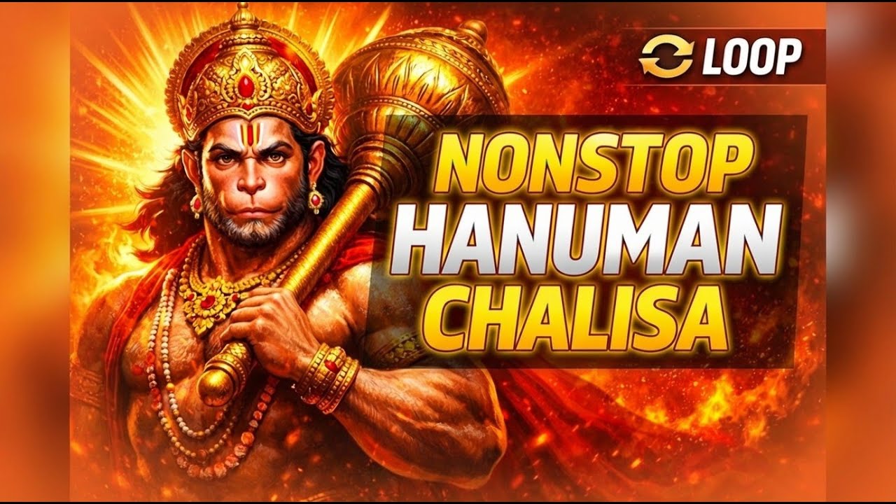 Hanuman Chalisa 🔁 Nonstop Loop  Powerful Hanuman Bhajan for Peace, Protection & Positive Energy