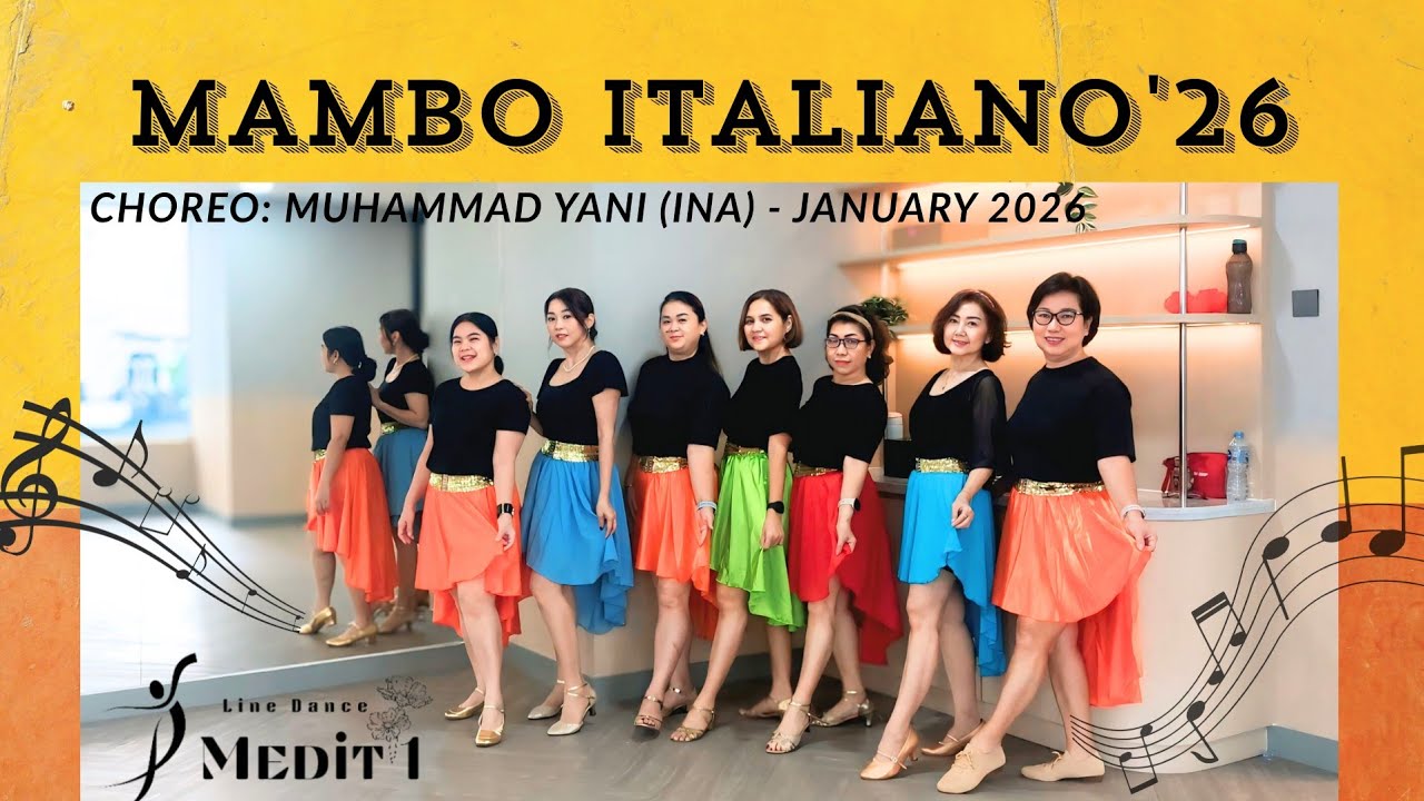 Mambo Italiano'26 |#2|  Medit 1 Line Dance  | Choreo: Muhammad Yani (INA) - January 2026