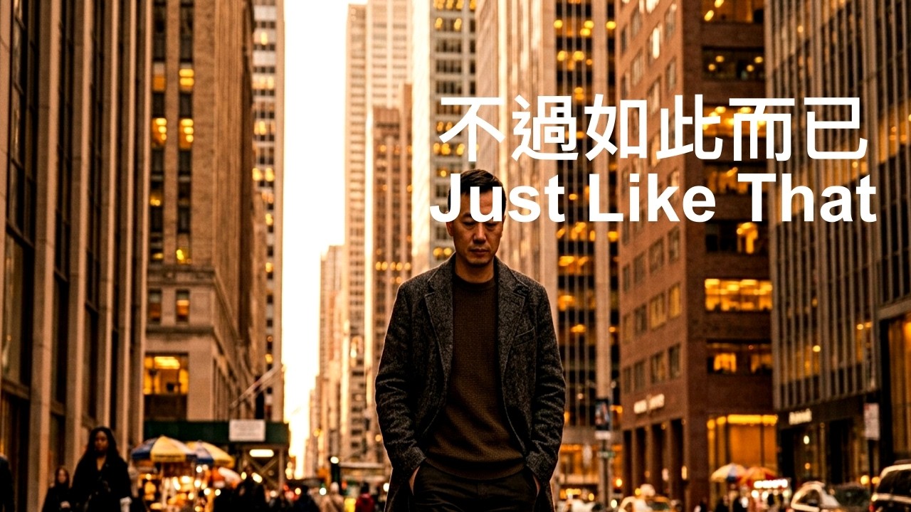 【不過如此而已】Just Like That :: 人生下半場到底所求什麼 :: 國語流行歌曲 :: 人生哲理禪意分享