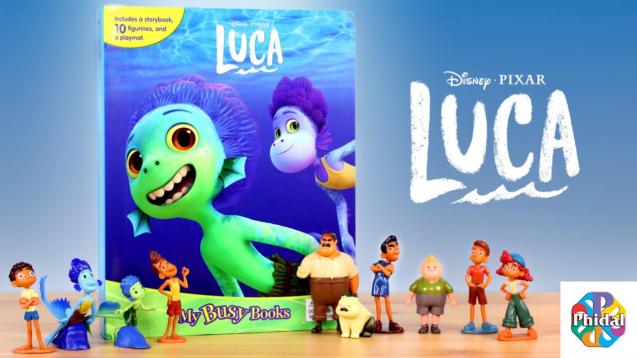 Disney Pixar Luca Toys 2021 My Busy Books— Storybook & 10 Figurines! REVIEW