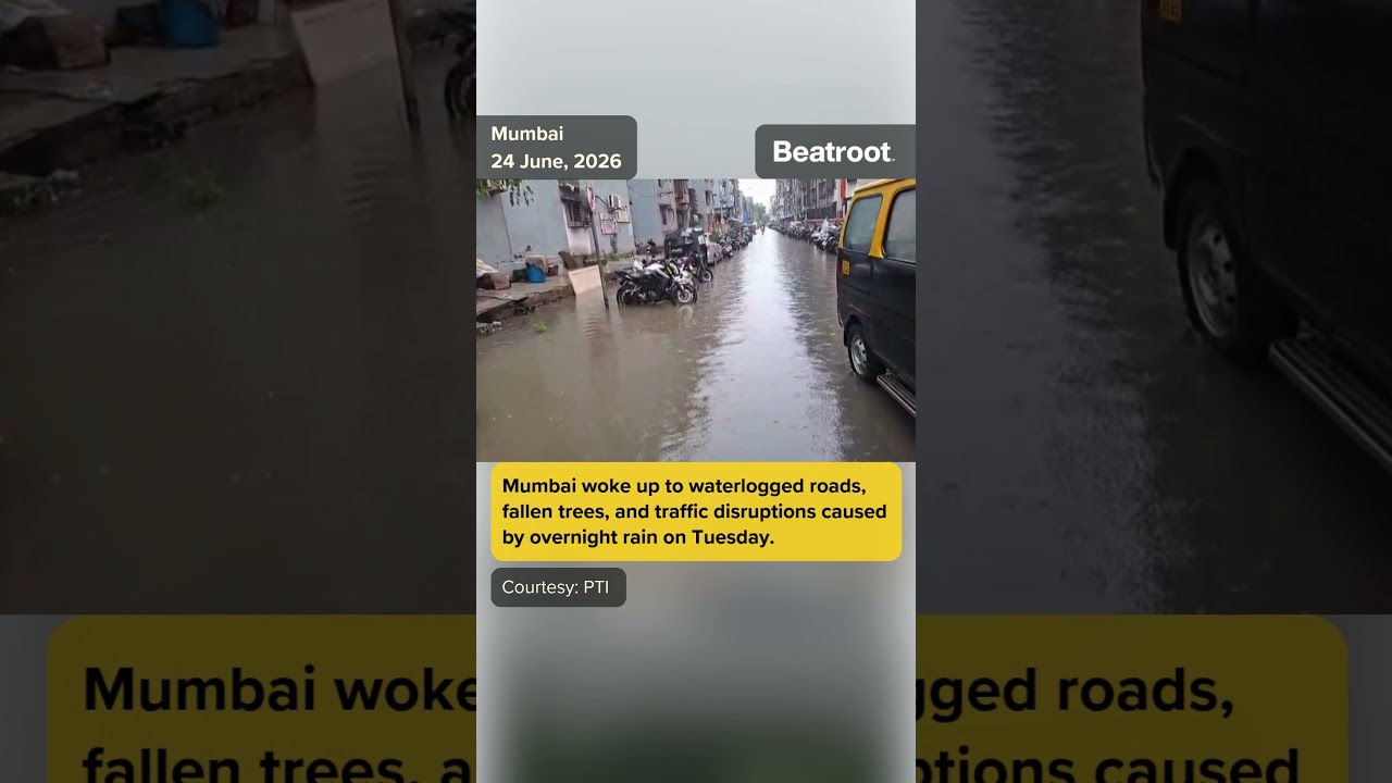 Mumbai woke up to waterlogged roads, fallen trees and traffic disruptions. #shorts