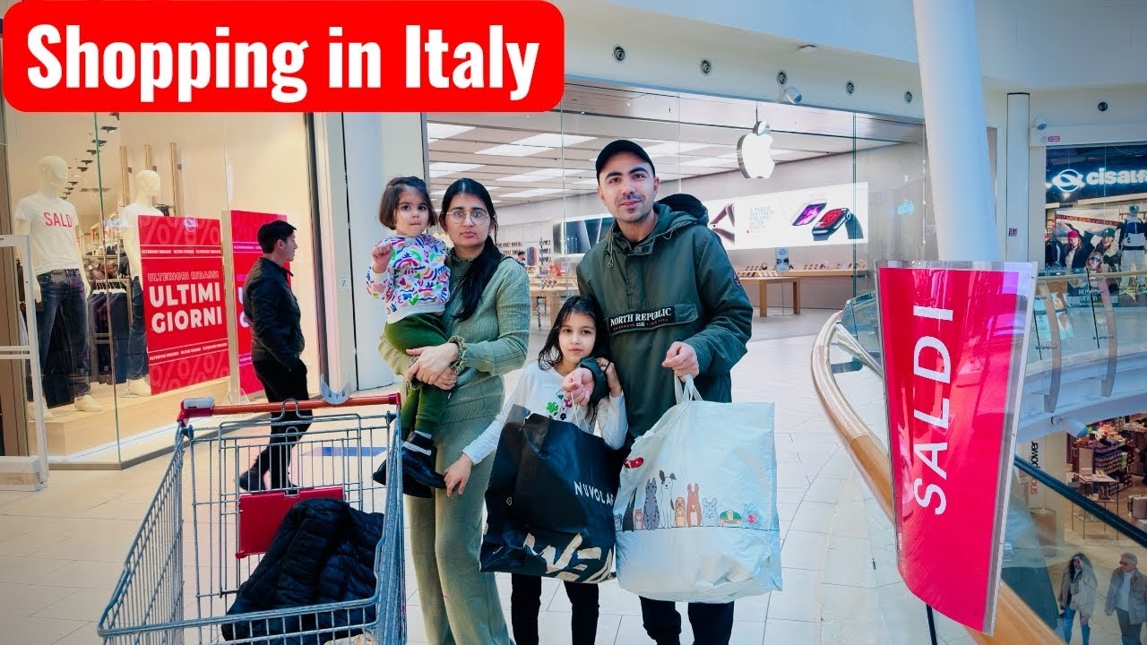 ITALY🇮🇹 में Family के साथ शॉपिंग 🛍️ / आज खरीदे हमने पहली बार ब्रांडेड कपड़े भारी छूट में