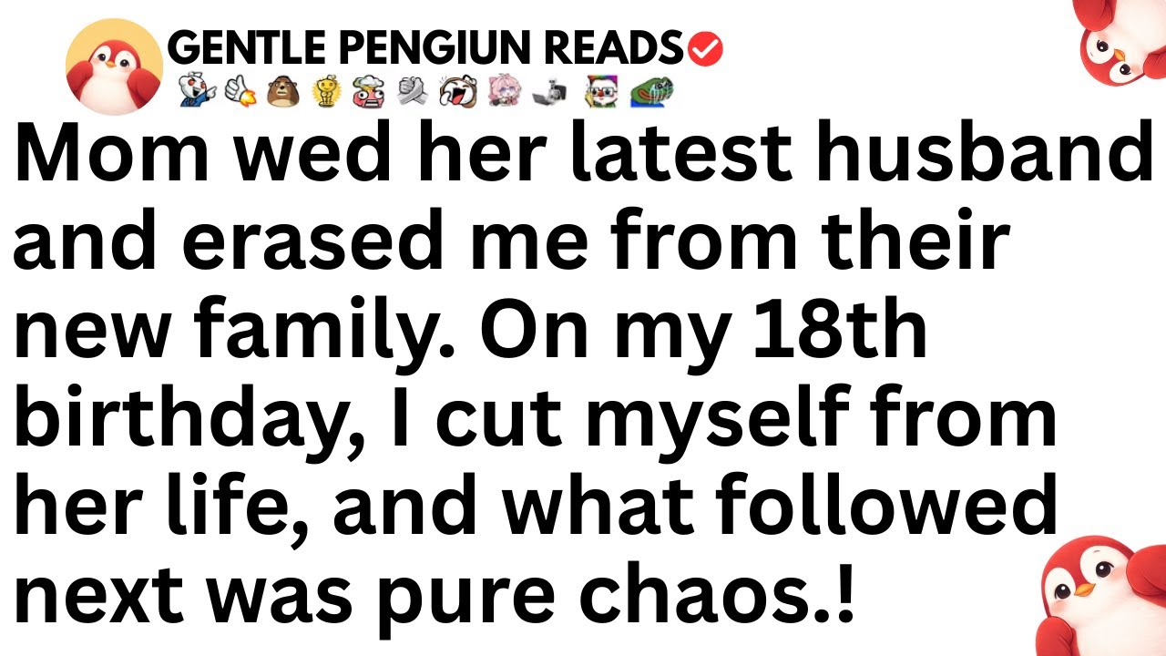 Mom wed her latest husband and erased me from their new family. On my 18th birthday