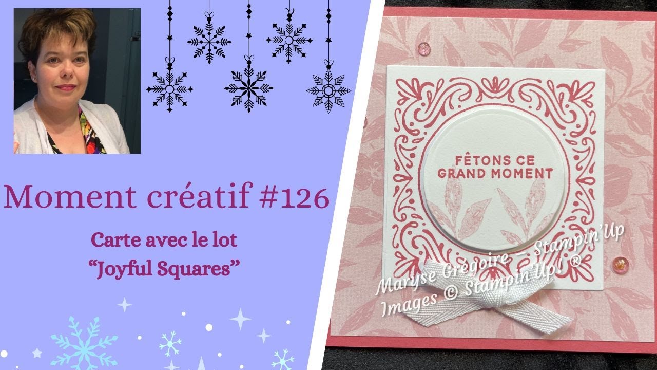 Moment créatif #126 - Carte avec le lot ''Joyful squares''