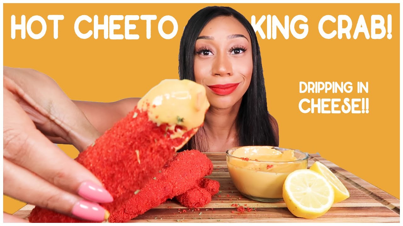 FRIED GIANT KING CRAB FRIED IN HOT CHEETOS AND CHEESE MUKBANG