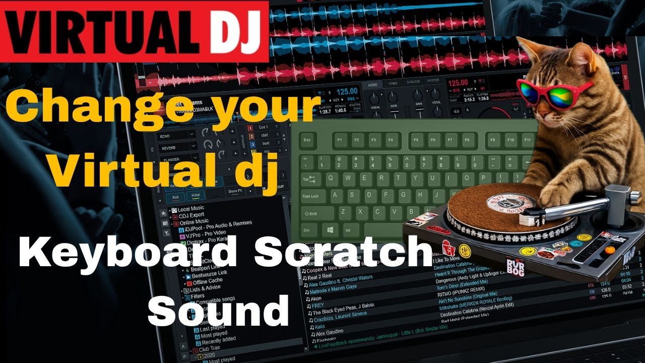 Как изменить звук скретча на клавиатуре в Virtual Dj 2025