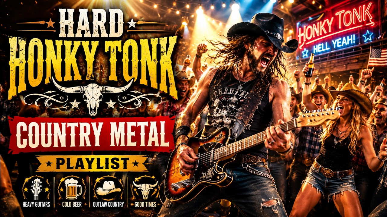 🔥 Hard Honky Tonk Country Metal Playlist 2026 | Outlaw Country Rock & Heavy Southern Metal