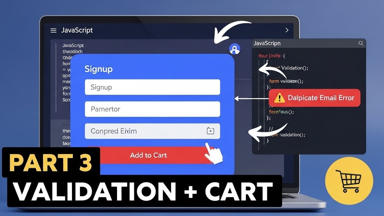 Real Time Coding Project Part 3 | Signup Duplicate Validation & Add To Cart Handler | JavaScript