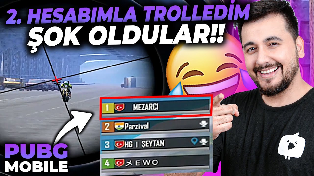 2. HESABIMLA TROLLEDİM ŞOK OLDULAR!! / PUBG MOBILE