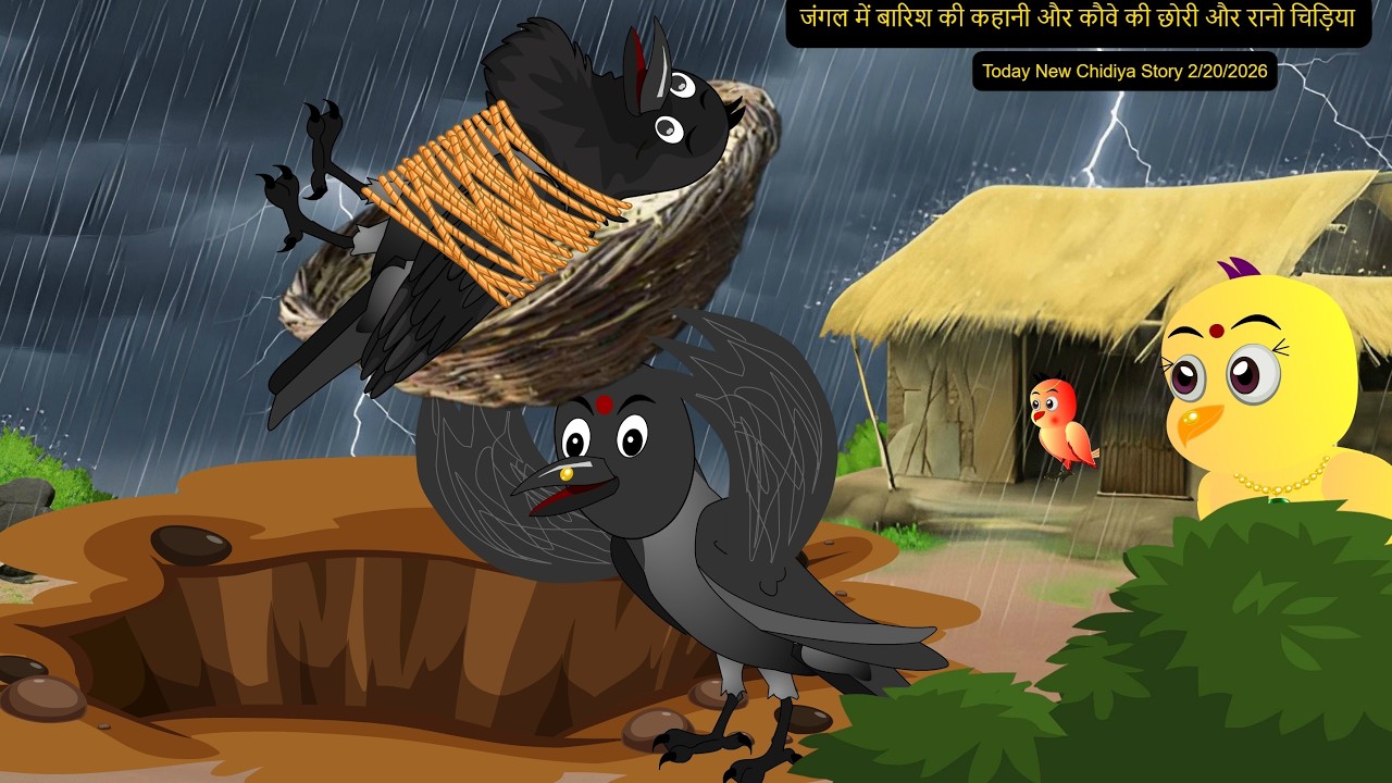 Chidiya Wala Cartoon | Rano Chidiya Wala Hindi Cartoon|New Epsiode Barish Ki hindi Kahani| Chichu TV
