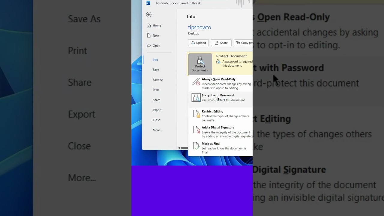 How to Remove Password or Decrypt a Word document