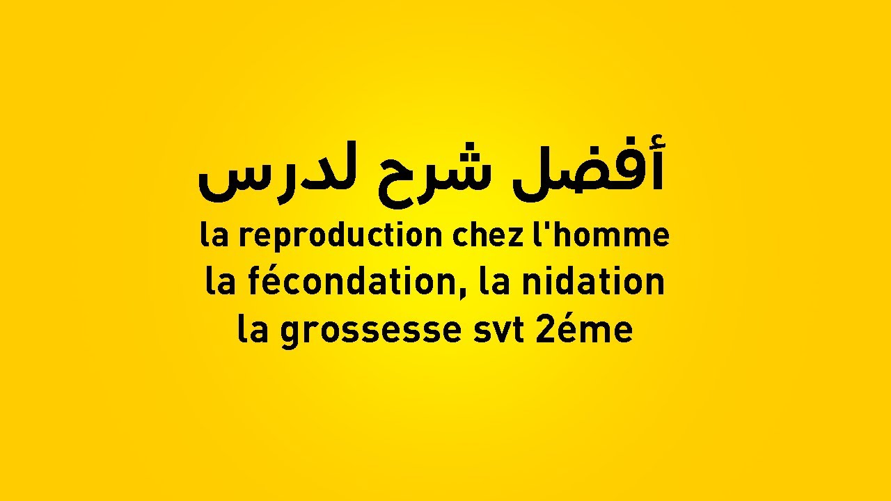 la reproduction chez l'homme: la fécondation, la nidation, la grossesse