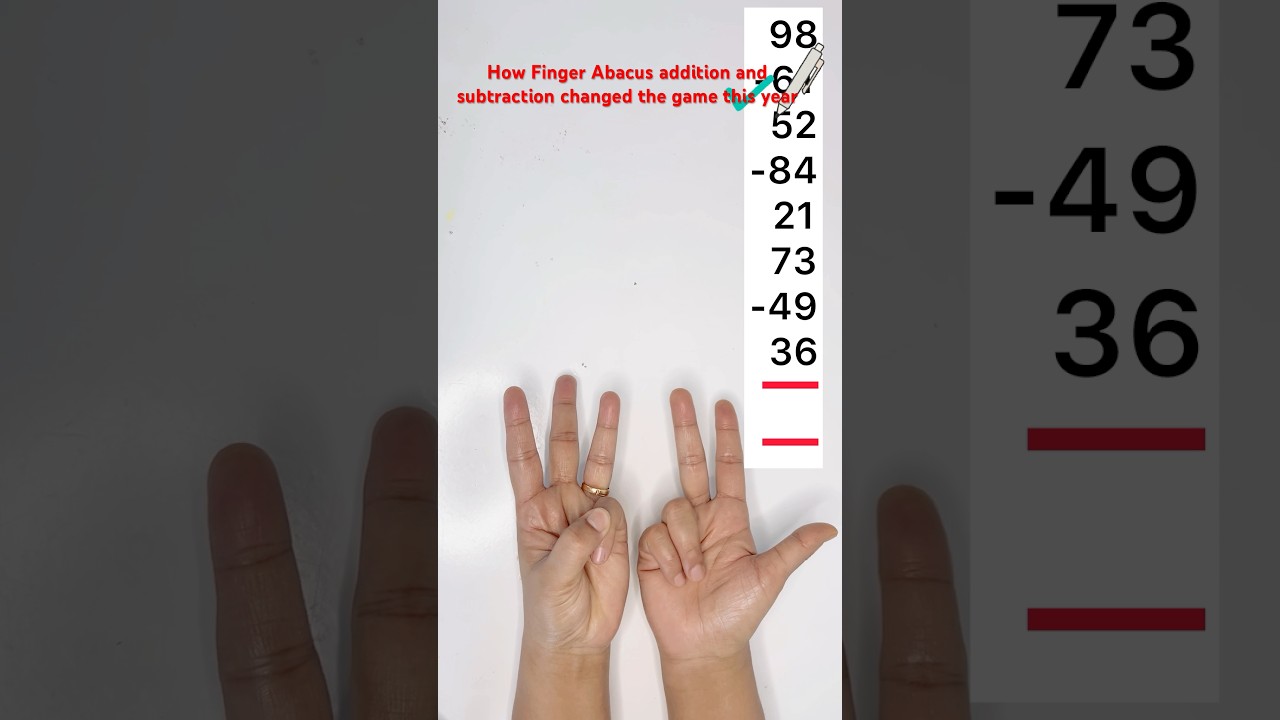 How Did Finger Abacus addition and subtraction Rise to the Top? #shorts #math #abacus