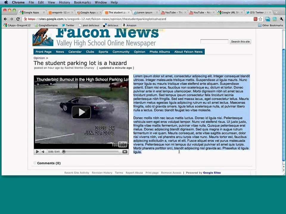 Student Newspapers and Google Apps