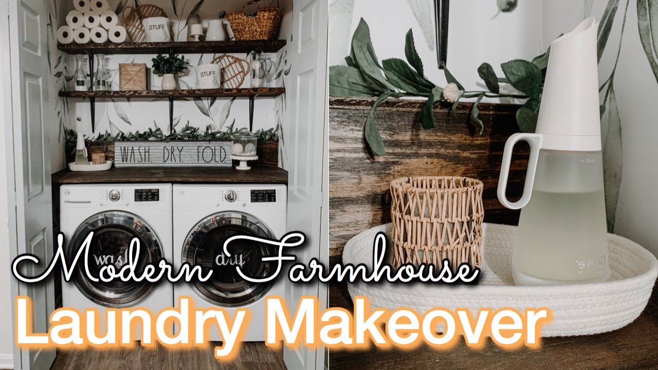 DIY Small Laundry Room Makeover on a Budget 2020