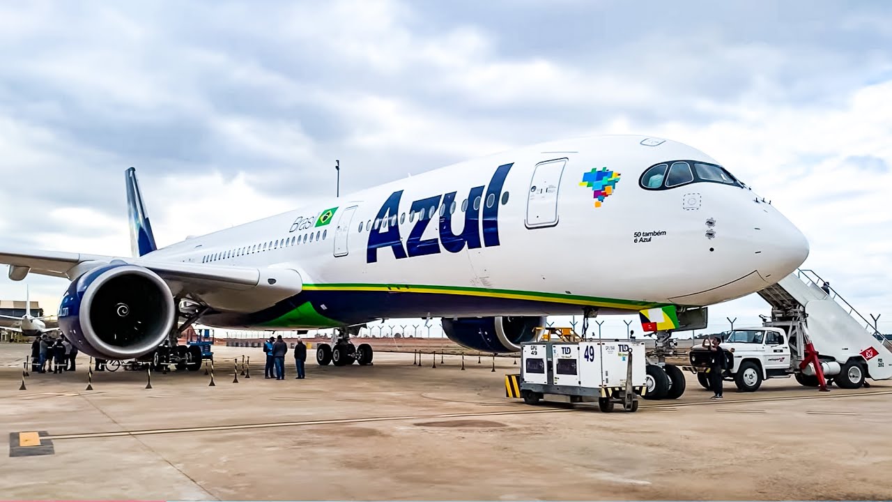 Airbus A350-900 | Chegou o maior avi&atilde;o da hist&oacute;ria da Azul Linhas A&eacute;reas | Por dentro e por fora