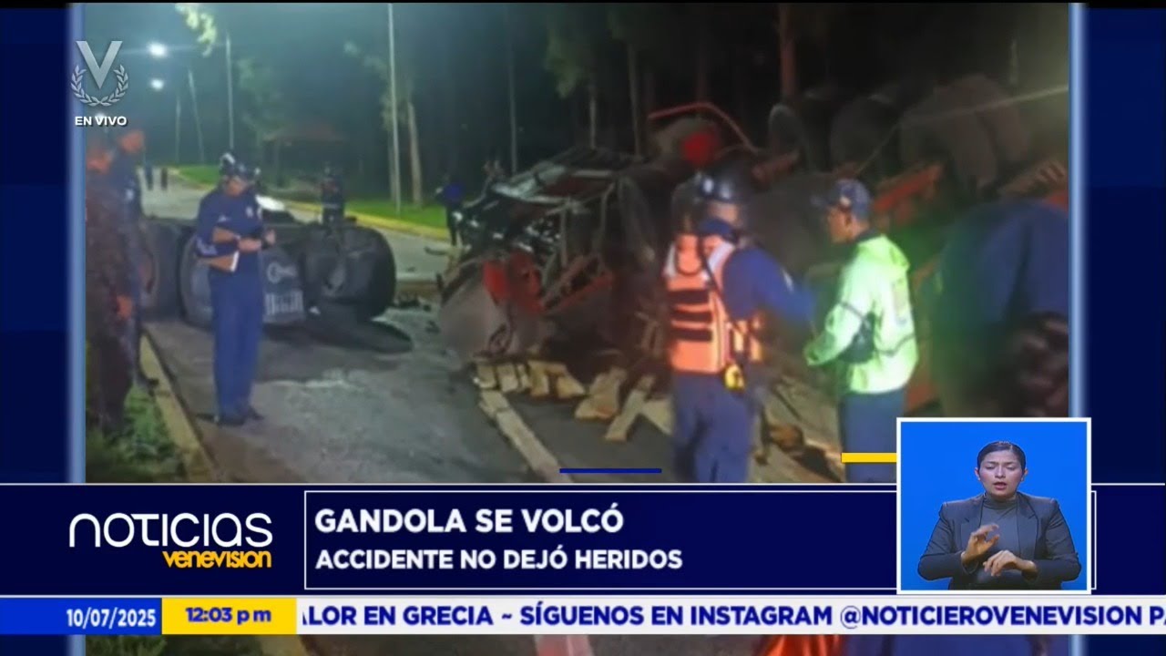 Conductor de gandola se salvo de milagro tras vuelco en Anzoátegui