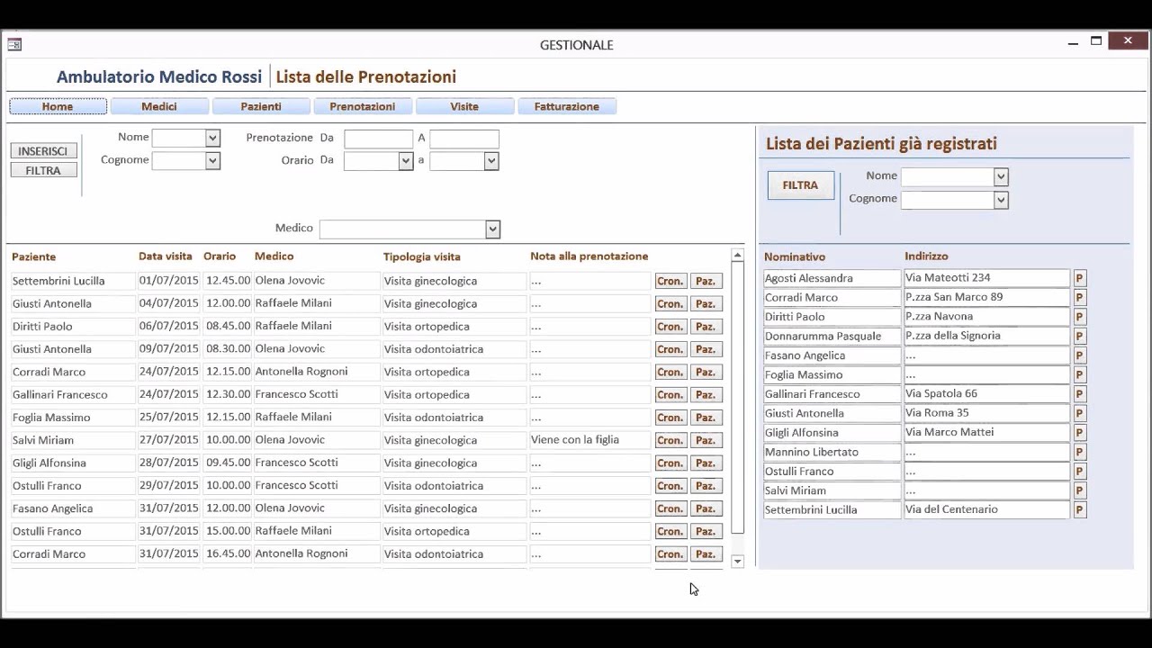 Gestione Ambulatorio Medico in Access: Pazienti e Prenotazioni (Software 2026). Lezione 4