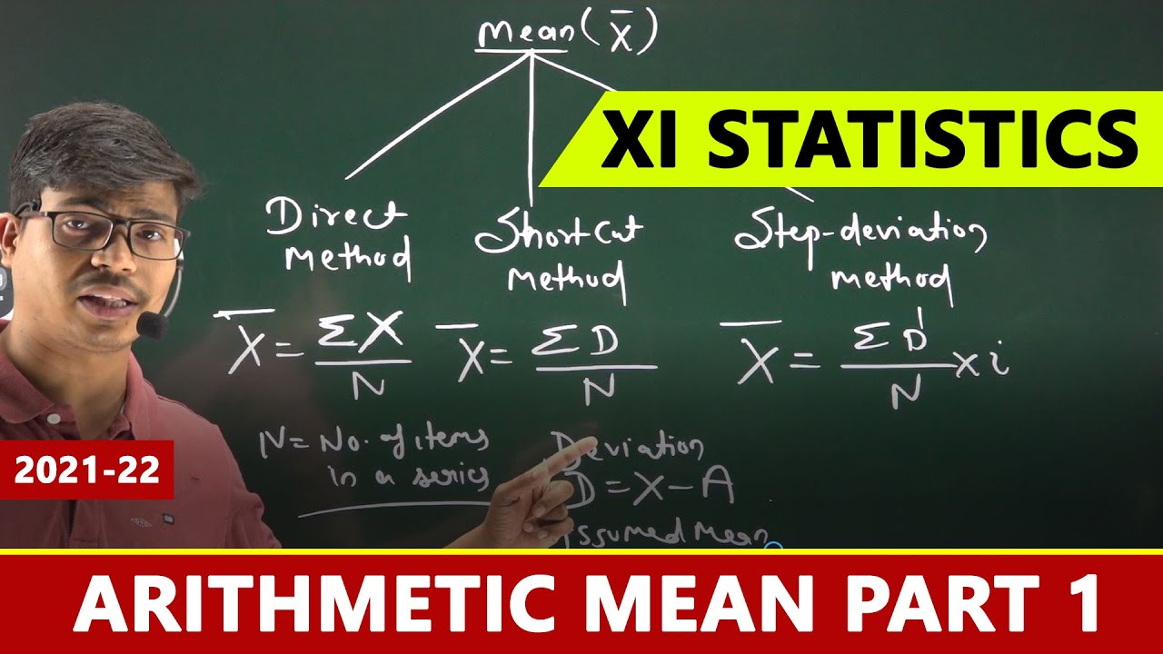 Arithmetic Mean Part 1 | XI Economics. Statistics. Central Tendency 2021-22 | Sunil Panda sir