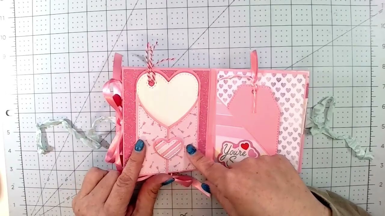 Valentine Mini Album - using #scrappychristmaskrafts and #scrapdivadesigns