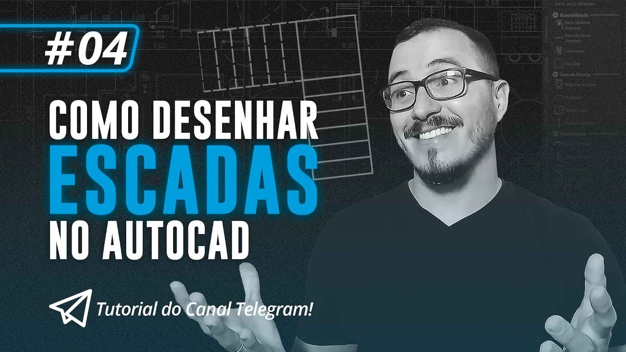 COMO FAZER ESCADA NO AUTOCAD | #AUTOCAD | #HEITORDOESTUDIOMAO
