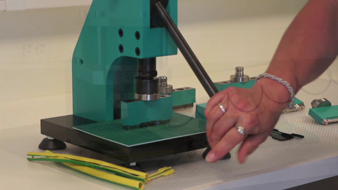 Specimen cutting presses for preparation of test specimens of rubber and plastic by punching