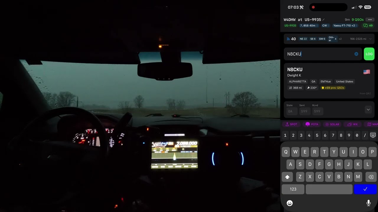Rainy POTA Activation At US-9935