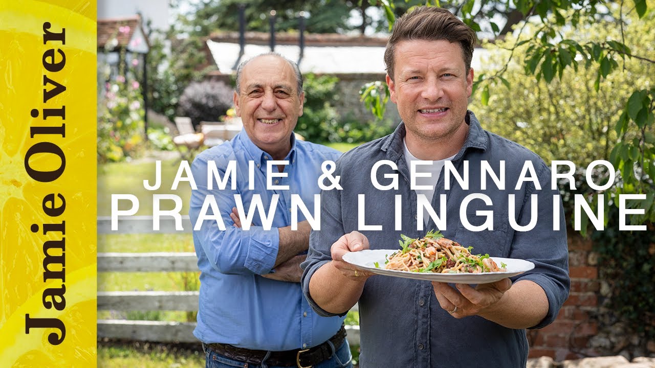 Jamie & Gennaro Prawn Linguine |  Jamie: Keep Cooking Family Favourites