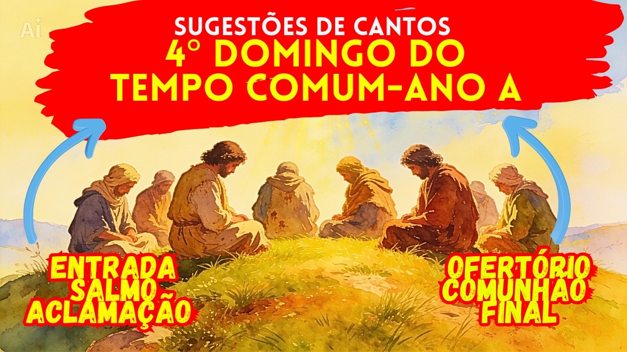 CANTOS PARA A MISSA DO 4° DOMINGO DO TEMPO COMUM - 01/02/2026 - ANO A