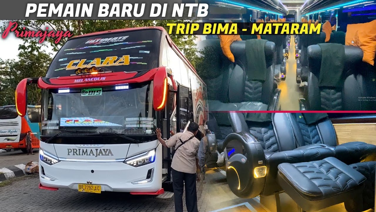 NYAMAN ! Trip Bus Pemaain Baru di NTB Bima - Mataram Bus Primajaya