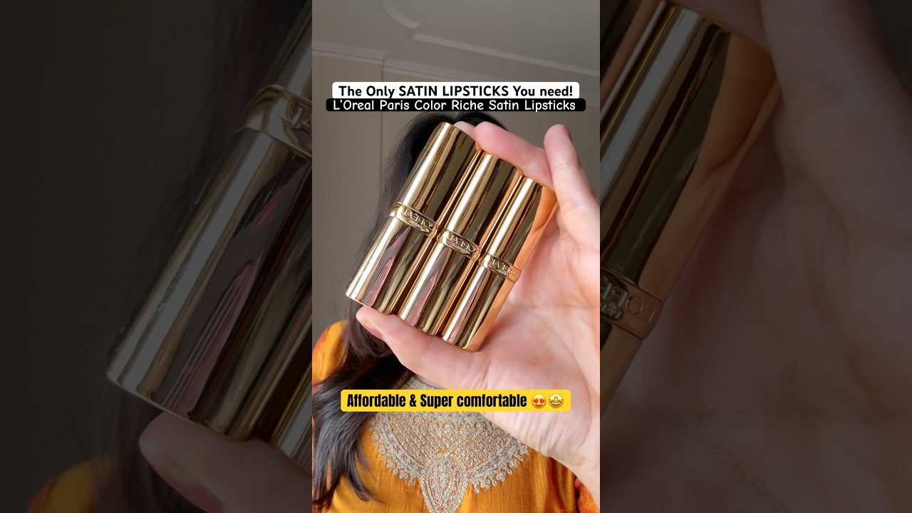 I finally tried the VIRAL satin lipsticks from Loreal 😍🤩