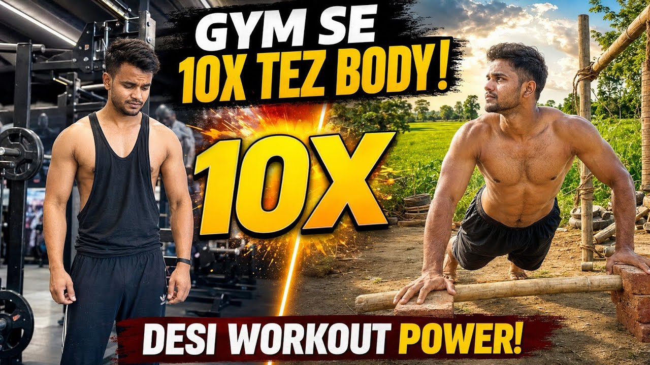 Gym Se 10 Guna Tez Body Banegi | Desi Workout Without Gym | Village Fitness