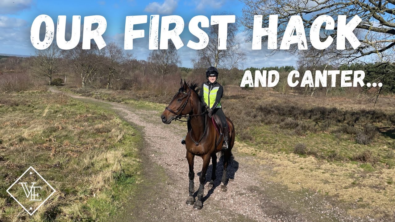 CANTERING MY EX RACEHORSE FOR THE FIRST TIME OUT HACKING | No brakes??? | March 2022