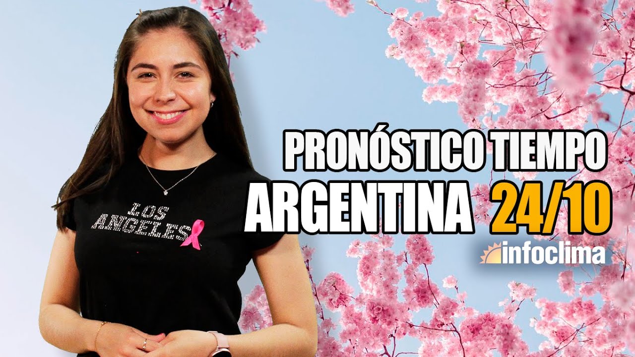 Pron&oacute;stico para el 24 de octubre de 2025. Argentina - Infoclima TV