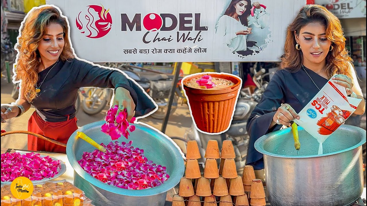 Model Chai Wali Ki Gulab Chai & Masala Maggie In Lucknow l Lucknow Street Food