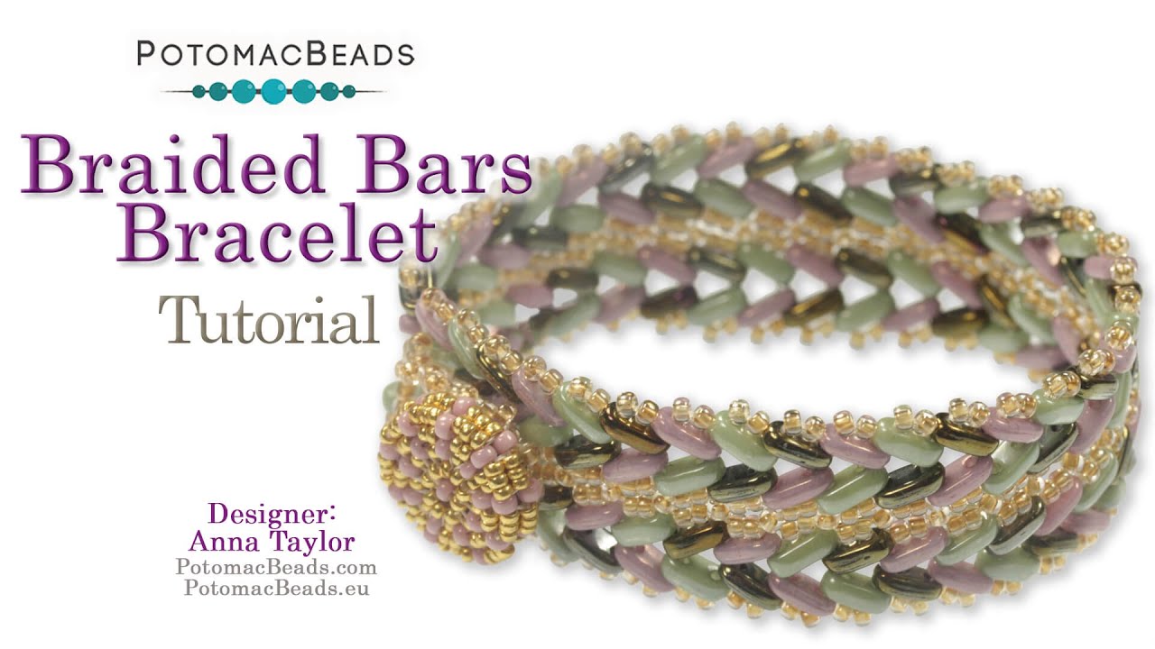 Braided Bars Bracelet- DIY Jewelry Making Tutorial by PotomacBeads