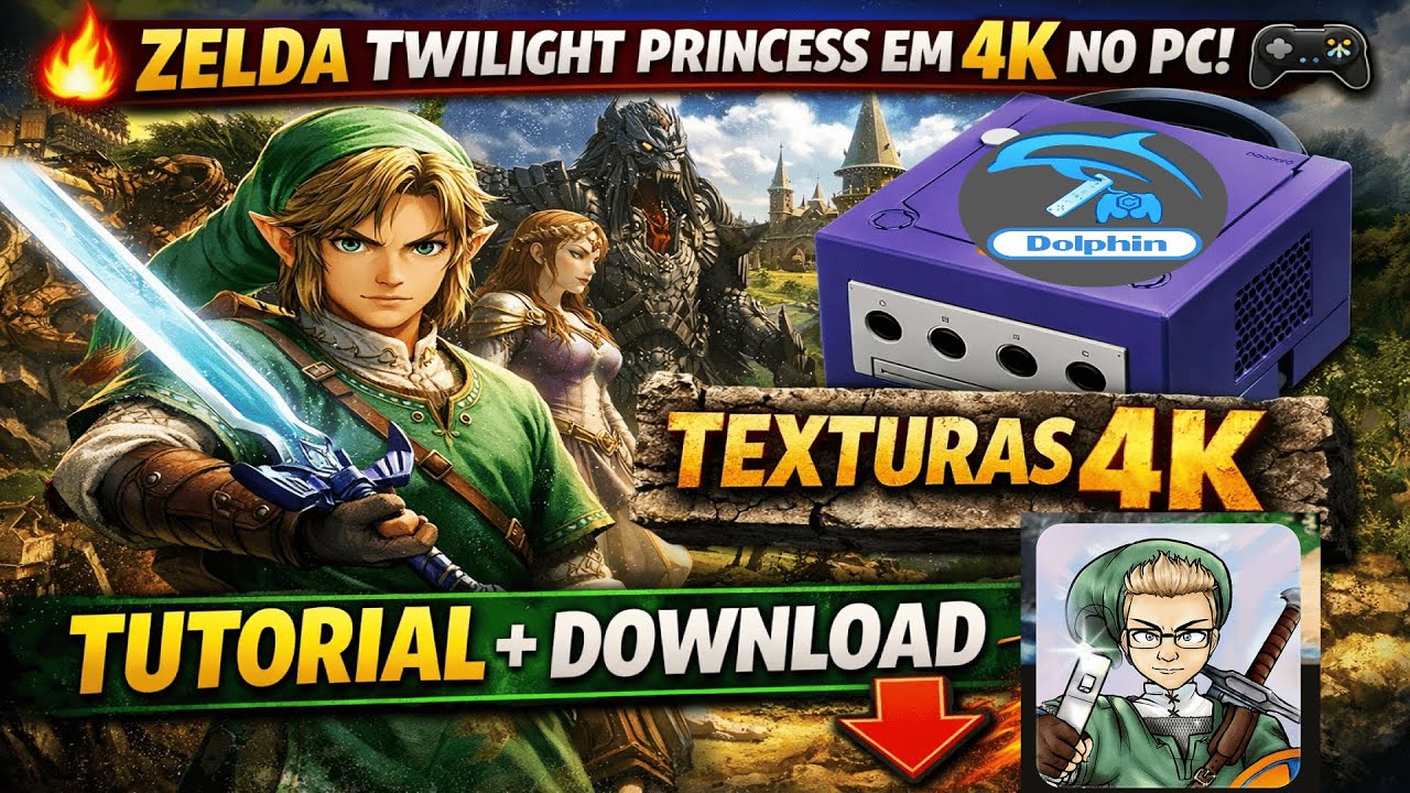 🔥 ZELDA TWILIGHT PRINCESS EM 4K NO PC! 🎮 Tutorial COMPLETO + Download 🚀