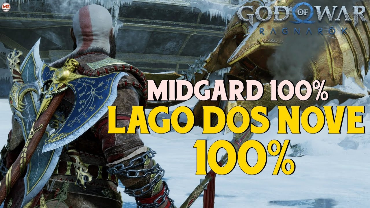 GOD OF WAR RAGNARÖK | LAGO DOS NOVE 100% - Todos Colecionáveis - (MIDGARD 100%)
