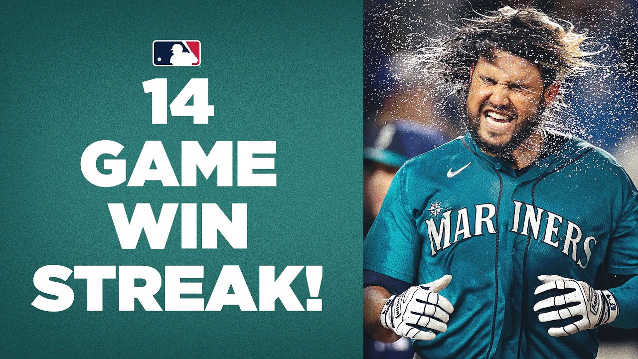 14-GAME WIN STREAK FOR MARINERS!! M's go into break red hot!!