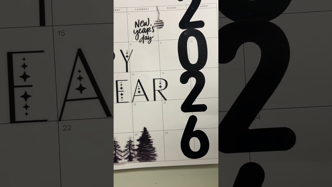 Here’s to 2026!!! My monthly spread in my Classic Happy Planner!!! 